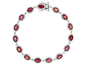 Red Mahaleo(R) Ruby Rhodium Over Sterling Silver Bracelet 6.19ctw
