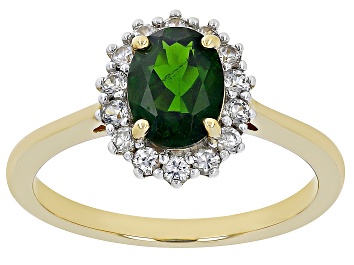 Picture of Green Chrome Diopside 18k Yellow Gold Over Sterling Silver Ring 1.60ctw