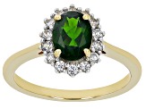 Green Chrome Diopside 18k Yellow Gold Over Sterling Silver Ring 1.60ctw