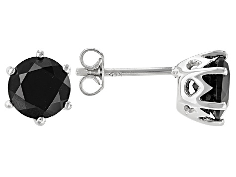 Black Spinel Rhodium Over Silver Ring, Earrings, Pendant With Chain Jewelry Set 9.46ctw