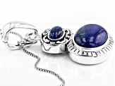 Blue Lapis Sterling Silver Enhancer With Chain