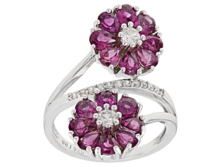 #7 リング82 MAGENDO 純銀925 Pink Kunzite Rhodium Over Sterling Silver Ring 3.28ctw
