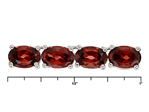 Red Vermelho Garnet(TM) Rhodium Over Sterling Silver Tennis
