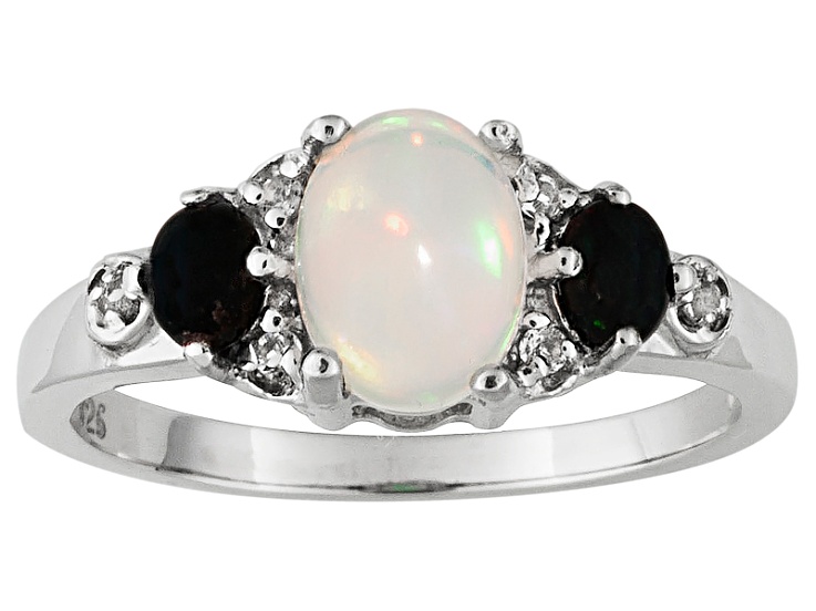 Multi Color Ethiopian Opal With Chalama Black Opal ™ White Topaz