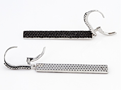 Black spinel rhodium over silver earrings 2.07ctw - NNH058 | JTV