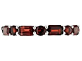 Red Garnet Rhodium Over Silver Ring 3.68ctw