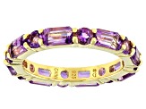 Purple Amethyst 18K Yellow Gold Over Sterling Silver Ring 2.99ctw