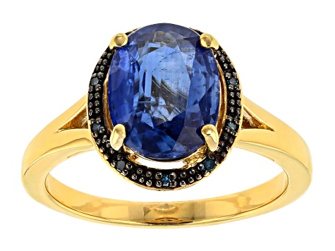 Blue Kyanite 18k Yellow Gold Over Sterling Silver ring 2.74ctw - NNH104 ...