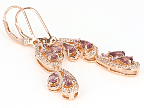 Pink Color Shift Garnet 18k Rose Gold Over Sterling Silver