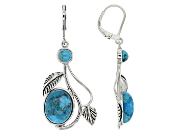 Picture of Blue Turquoise Sterling Silver Earrings