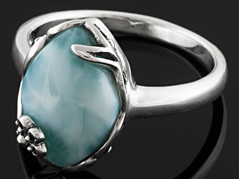 Blue Larimar Sterling Silver Ring - NPH088 | JTV.com