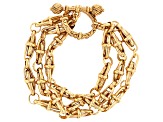 Gold-Tone Three Tier Chain Bracelet