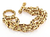 Gold-Tone Three Tier Chain Bracelet