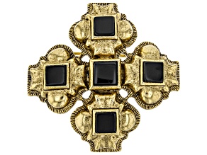 Crystal Gold-Tone Pin