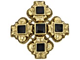 Crystal Gold-Tone Pin