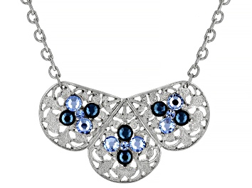 Picture of Crystal Silver-Tone Bib Necklace
