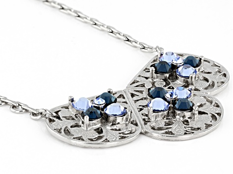 Crystal Silver-Tone Bib Necklace