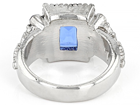Crystal Silver-Tone Ring