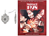 Freeform Silver-Tone Earrings With Making It 1928 Book