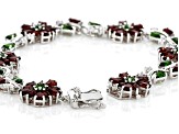 Vermelho Garnet™ Rhodium Over Sterling Silver Bracelet 13.46ctw