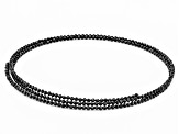 Black Spinel Stainless Steel Wrap Choker Necklace