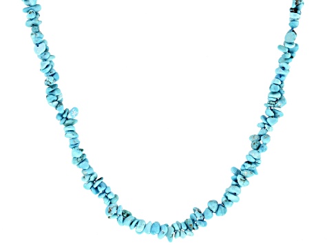 Blue Sleeping Beauty Turquoise Sterling Silver Necklace