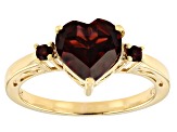 Red Garnet 18k Yellow Gold Over Sterling Silver Ring  2.13ctw