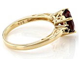 Red Garnet 18k Yellow Gold Over Sterling Silver Ring  2.13ctw