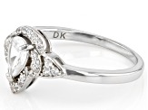 White Zircon Rhodium Over Sterling Silver Ring 0.57ctw