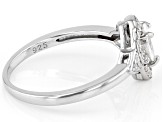 White Zircon Rhodium Over Sterling Silver Ring 0.57ctw
