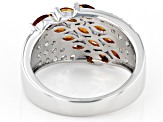 Orange Madeira Citrine Rhodium Over Sterling Silver Ring 1.64ctw