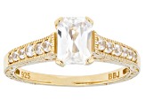 White Zircon 18K Yellow Gold Over Sterling Silver Ring 1.62ctw