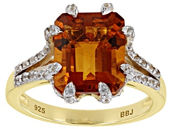 Picture of Orange Madeira Citrine 18K Yellow Gold Over Silver Ring 3.85ctw