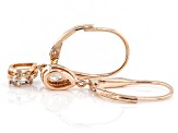 Pink Morganite 18k Rose Gold Over Sterling Silver Earrings 0.57ctw