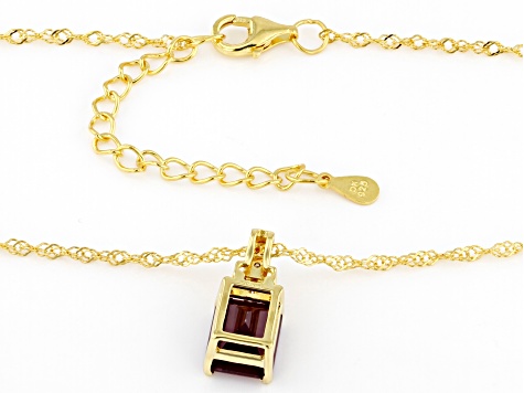 Red Mahaleo® Ruby 18K Yellow Gold Over Sterling Silver Pendant With Chain 3.08ctw