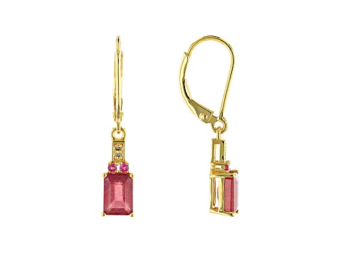 Red Mahaleo® Ruby 18K Yellow Over Sterling Silver Dangle Earrings 2.31ctw