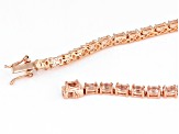Pink Morganite 18K Rose Gold Over Sterling Silver Tennis Bracelet 5.98ctw