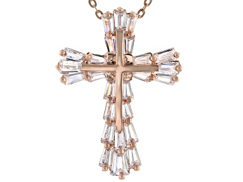 White Cubic Zirconia Rhodium Over Brass Tennis Necklace 53.00ctw