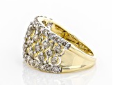 Candlelight Diamonds™ 10k Yellow Gold Wide Band Ring 1.50ctw