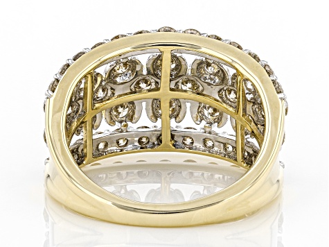 Candlelight Diamonds™ 10k Yellow Gold Wide Band Ring 1.50ctw