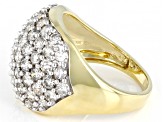 Diamond 10K Yellow Gold Cluster Ring 3.00ctw