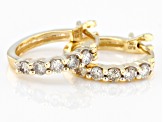Candlelight Diamonds™ 10k Yellow Gold Huggie Hoop Earrings 0.33ctw