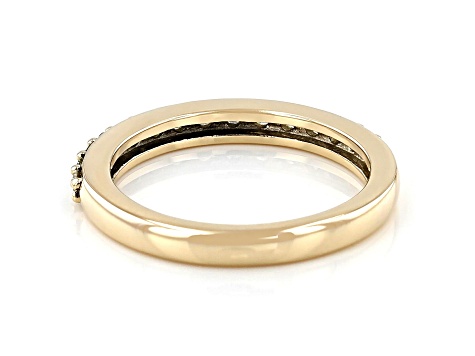 Natural Yellow Diamond 10k Yellow Gold Band Ring 0.25ctw