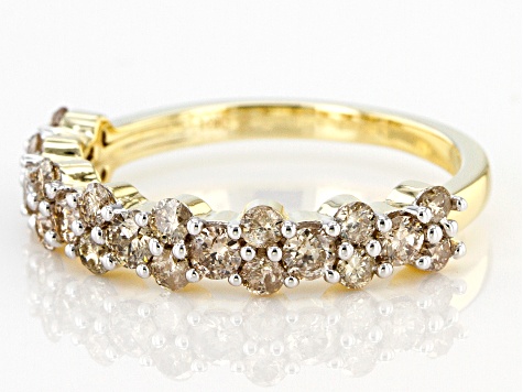 Candlelight Diamonds™ 10k Yellow Gold Band Ring 1.00ctw