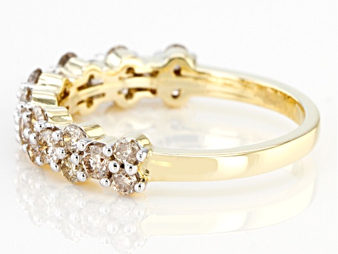 Candlelight Diamonds™ 10k Yellow Gold Band Ring 1.00ctw