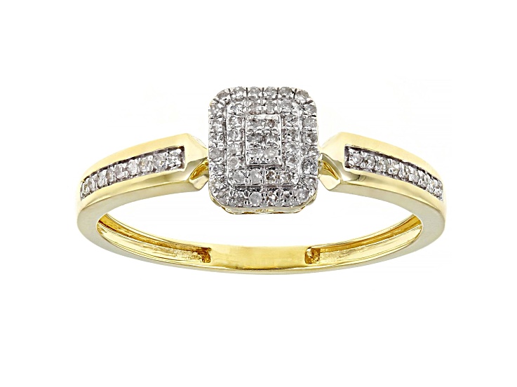 pgホワイト30本■pgイエロー10本■gオレンジ10本■gパールゴールド10本 White Diamond 10K Yellow Gold Cluster Ring 0.15ctw - ODG304