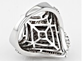 White Diamond 10k White Gold Cluster Ring 2.15ctw