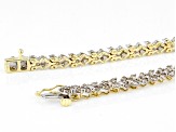 Diamond 10k Yellow Gold Tennis Bracelet 3.00ctw
