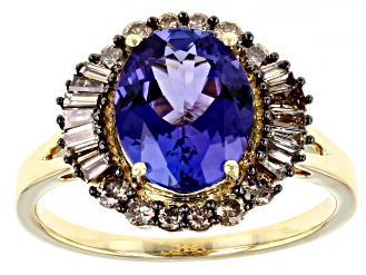 Blue Tanzanite 14k Yellow Gold Ring 2.82ctw