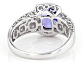 Cruise Ship Collection Blue Tanzanite Rhodium Over 14K White Gold Ring 2.27ctw
